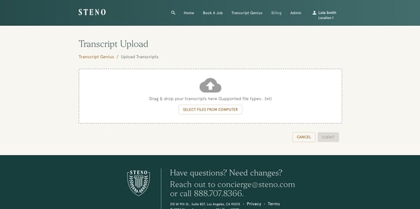 Upload Transcripts